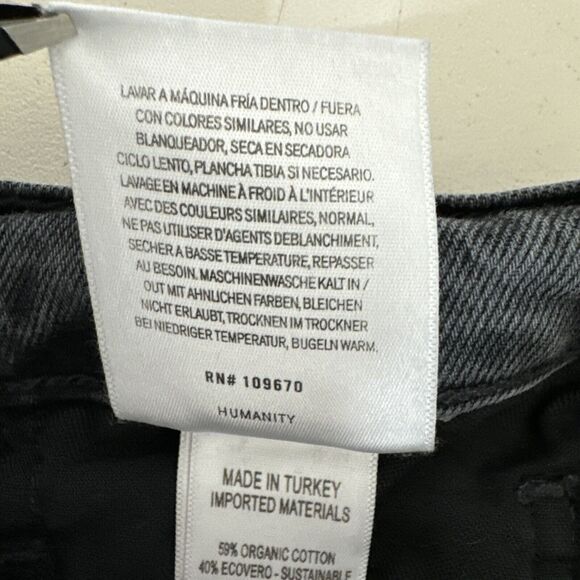 Citizens of Humanity Ella Jeans Womens 31x25 Black Mid Rise Crop Gothic Denim - Picture 13 of 14